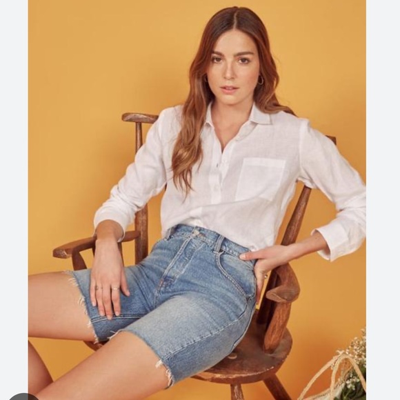 Reformation Pants - Reformation Allie Cutoff Denim Shorts - Size 27